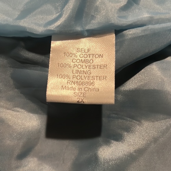 For Her NYC Belted Off-shoulder Studded Denim/Leopard Print Jacket Size 2X - Picture 13 of 15